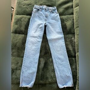 Abercrombie Ultra High Rise 90s Women's Straight Jeans with side slit
